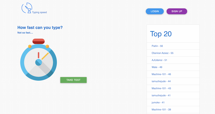 Typing Speed App